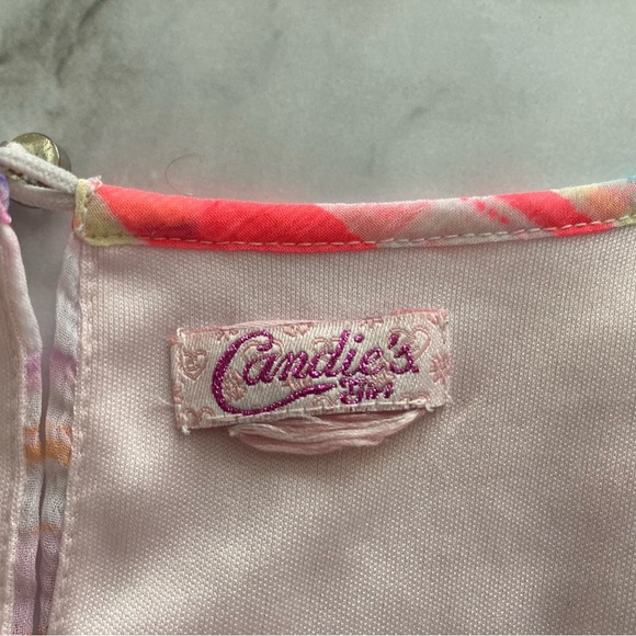 Candies Girls Bright Multicolor Stripe High-Low Sleeveless Dress - Picture 3 of 5